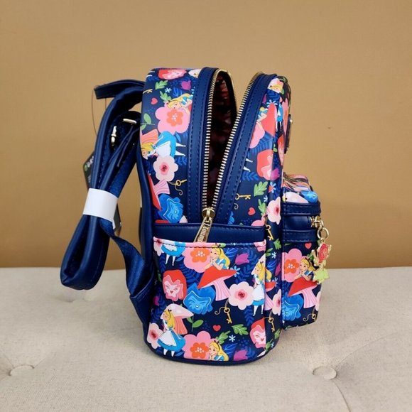 Loungefly Disney Alice In Wonderland Golden Afternoon Wild Flower Backpack NEW - Picture 12 of 13